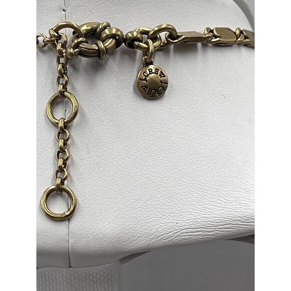 J. Crew Brilliant Blue Marquise Rectangular Dangles Gold Tone Necklace - Picture 11 of 16